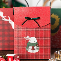 Christmas gift box frosted tote bag egg yolk crisp packaging box snowflake crisp dry gift box