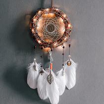 Rattan Indian girls dream catcher material bag diy with lamp hanging ornaments wind Chimeri interior birthday gift