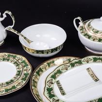 Jingdezhen bone porcelain tableware wedding dishes ceramic creative household set Rice dishes plate spoon afternoon tea