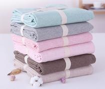 Tan Yaju cotton home textile simple Japanese cotton bedding knitted single double bed hats sheet solid color single piece