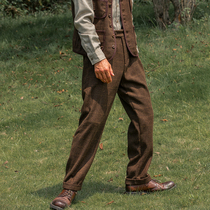 SOARIN Inglo Wind Retro Plaid Western Dress Pants Mens Fall Gge Business Positive Fit Straight Barrel Casual 90% Pants