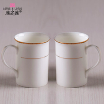 Creative bone china bathroom wash water cup Hotel brushing cup Couple toothbrush cup Simple fashion mouthwash cup set