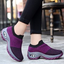A thick increased wedge yao yao xie female summer antiskid soft sports tourism mothers shoes middle-aged and elderly people kingpo xie