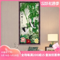 KS Cross Embroidered Bamboo Chinese Style New Living Room Genguan Bedroom Scenery Series Thread Embroidered yourself embroidered