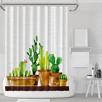 Toilet shower curtain set non-perforated mildew-proof thickened bathroom waterproof cloth partition curtain shower curtain