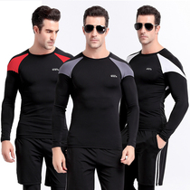 Spring and Autumn Quick Dry Fitness Wear Tight Running Sportswear Gym Tight Mens Black Long Sleeve Top Clearance Discount