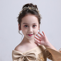 Girls performance dress accessories headwear jewelry children hair accessories headband floral headdress pearl flower children wedding hair hoop girl