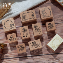 Dream of the Moon seal hand account basic hand account wooden seal cartoon character expression Rabbit wooden seal