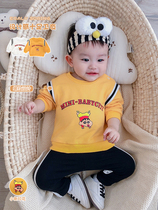 British next kid baby sweater spring long-sleeved spring foreign style new splicing top spring and autumn baby clothes