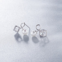 Transfer Pearl Earrings South Korea 925 Pure Silver Earrings Accessories Woman Temperament 100 Matching Accessories Minimalist Small Earrings Style Earrings