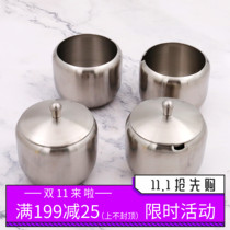 Spice box household seasoning bottle Jar Kitchen salt sugar jar chili oil 18-10 stainless steel condiment storage supplies