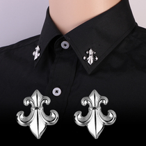 Korean retro anchor mens brooch small collar pin shirt collar decoration buckle blazer small pin corsage