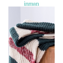 (New) Yinman scarf female autumn simple Joker striped scarf female warm scarf scarf