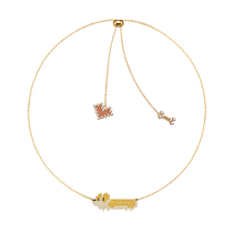 HeyJewel ZIGGY Chi grid pixel series 925 silver Corgi pixel necklace spot