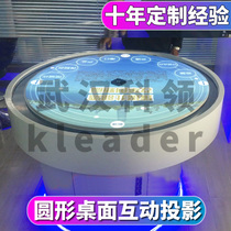 Projection Interactive Large Area Interactive Round Table Multimedia Alien Query System Holographic Desktop Multi-touch Interactive Device Development Desktop Interactive Projection System 3D Holographic Touch Screen Projection