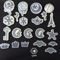 miss small morning diy crystal drops glue UV resin glue silicone mold Moon Cat Star Tower crown