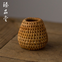 Zhen Pintang Vietnamese handmade rattan pot cover cover holder cup cover holder tea set tea ceremony accessories ornaments