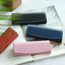 Lightweight glasses case Womens Korean small fresh retro sunglasses case Womens elegant sunglasses case Portable myopia mirror case