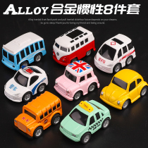 Childrens police car toy car model simulation alloy car excavator ambulance bus car model boy 3-5 years old