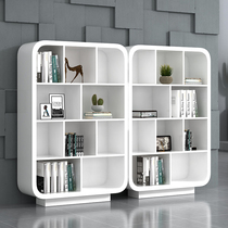 White simple 1 8 m company boss office decoration cabinet locker school reading area Book cabinet