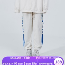 INSNLASIA original Huang Zihongfan with the same color contrast sports trousers tide brand mens and womens casual pants