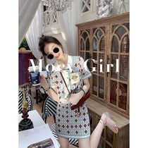 Sandro asw small fragrant wind suit 2022 summer new Korean temperament gentle wind sweet two-piece dress