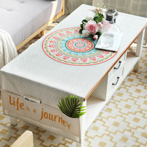 Qing Ying She] Pastoral fresh plant tea table towel tablecloth fabric digital printing cotton and linen table cloth rectangular