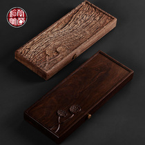 Solid wood single tea plate small drainage type one person two-use dry and wet dry bubble disk kung fu tea set small tray tea platform