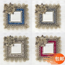 Switch wall paste switch covering lace lace lamp switch decoration set creative socket decoration attachment