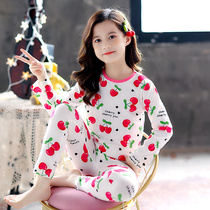 Girls underwear set pure cotton childrens autumn clothes Autumn pants Girls cotton warm spring and autumn childrens baby pajamas