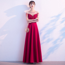 Toast service bride bride 2021 New Thank you banquet engagement wedding dress dress women long temperament back to the door clothing autumn and winter