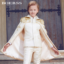 BOERSS childrens suit suit magic cloak extravagant boy catwalk dress show dress pure hand embroidered