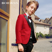 BOERSS boys suit British style childrens small suit baby dress costume handsome flower boy suit spring and autumn