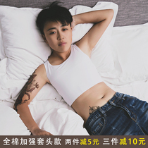  Mr Hans chest short pullover no hook bandage reinforced sports vest underwear cotton shapewear