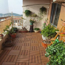 Plastic Wood Outdoor Embalming Wood Balcony Terrace Terrace Courtyard Garden Yang Light House Bathroom Waterproof Outdoor Splicing Solid Wood Flooring