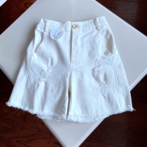 8034 Summer Girls Shorts Cotton Stretch Jeans-4 16