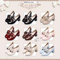 (Dorothy spot)Original design lolita leather womens shoes vintage elegant cla patent leather