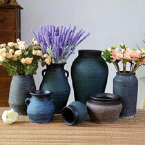 Villa flowerpot Clay Clay Clay pottery pot small pottery pot clearance earthen household crockery nostalgic multi-meat clay pot coarse pottery clearance