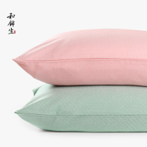 He Jinsheng Fu Xi old coarse cloth cotton cotton pillowcase adult pillowcase