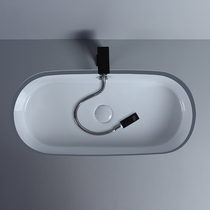 70cm basin single basin super large ceramic narrow long Type Large size embedded oval under table Basin