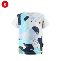 reima childrens and womens printed T-shirt sweat and dampness quick-drying UV40 childrens round neck summer short sleeves