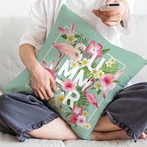 Hemp Flamingo Net red Nordic IKEA office nap pillow design double-sided pillow waist cushion core