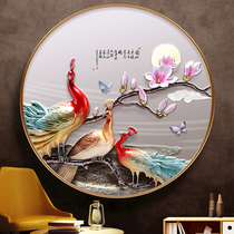 Printed cross stitch 2021 new thread embroidery living room small bedroom peacock vertical version porch own embroidery handmade full embroidery