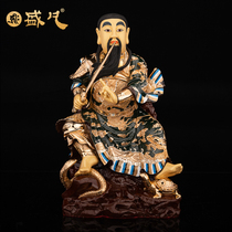 Taiwan Shengfan Xuantian God bronze gilt gold Xuanwu Emperor Zhenwu Buddha statue home offering ornaments