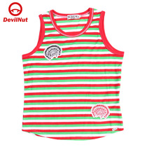 DEVIL NUT Tide Cards Demon Womens Comfort Casual Tooling Striped Vest MANDA SFV