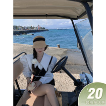 Legal Temperament Overturning Bubble Cuff Shirt Woman Design Sensation Small Crowdspring Matching Pure Color Waistcoat Knitted Vest