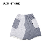 JUZI STORE Dress Large Hair Ring Bicolor Splicing Decoration Underdress Short Skirt Half Body Dress Girl 1736401