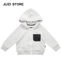 JUZI STORE Fur Ring Denim Pocket Decoration Upper Jacket Neutral Boy Girl 1733405