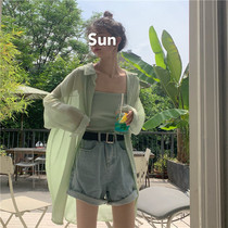 Long sleeve sunscreen clothing women Summer 2020 new shirt jacket loose casual Joker ultra-thin ice silk clothing