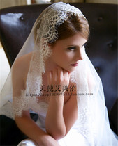 New beautiful lace 3 meters long tailed Bride wedding yarn white veil travel photo